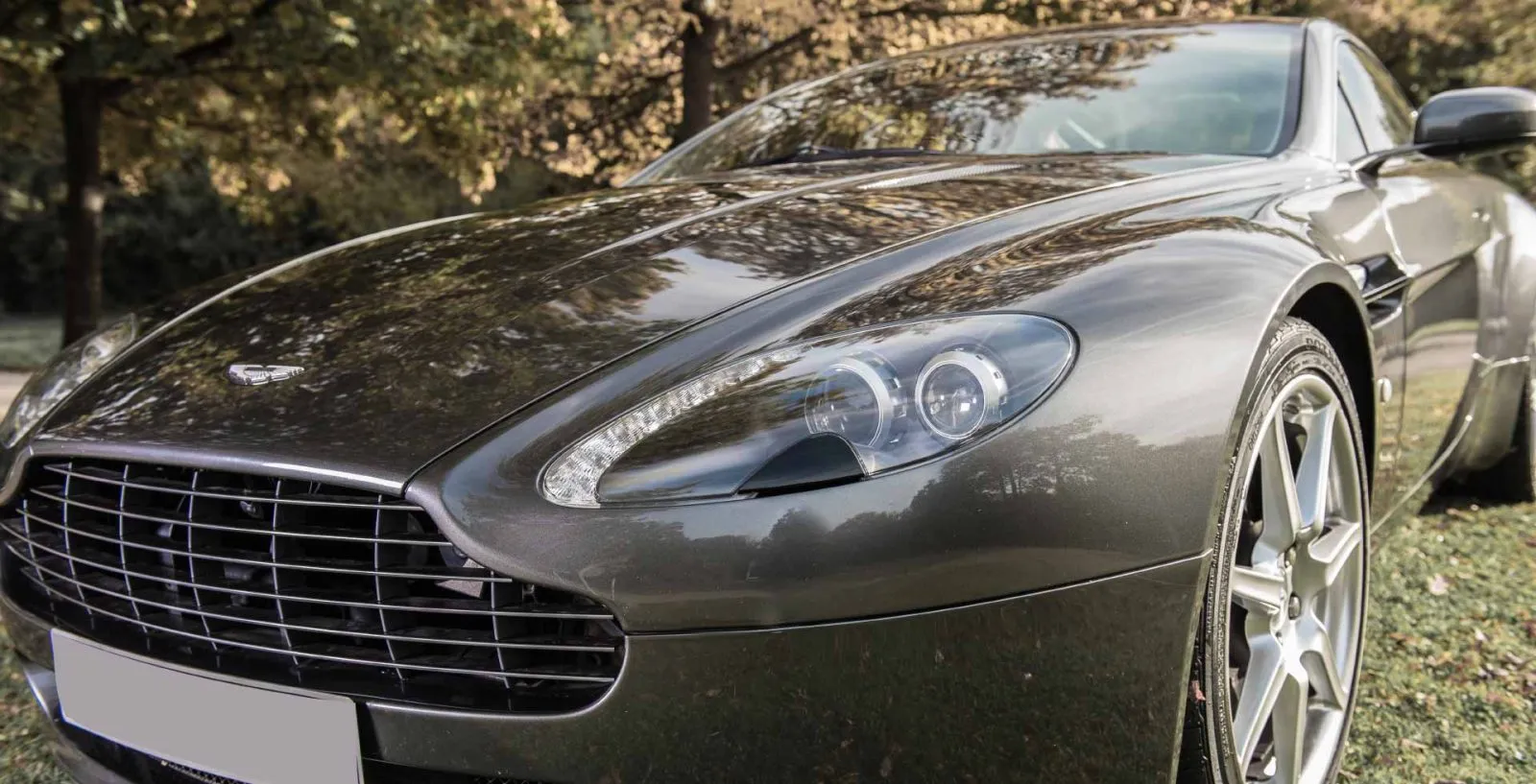 aston martin grey car for prom hire